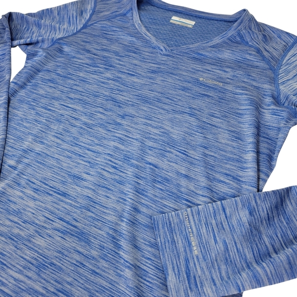 Columbia Women’s Omni-Freeze Blue Long Sleeve V-Neck Top - Size Large - Picture 5 of 10